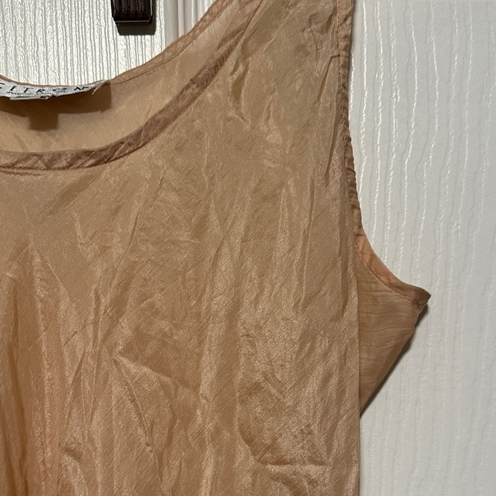 Citron Tan Chemise silk slip - Picture 3 of 4